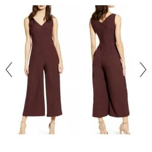 Leith Deep Burgundy Sleeveless Jumpsuit